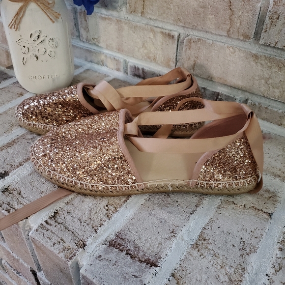 Simply Be Shoes - Simply be rose gold espadrills